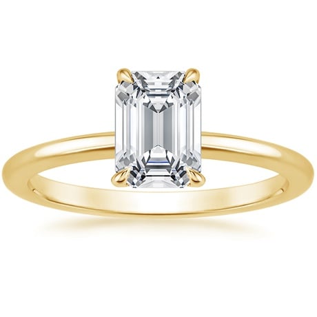 18K Yellow Gold Petite Elodie Ring with Luxe Ballad Diamond Ring
