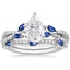 18KW Moissanite Luxe Willow Sapphire and Diamond Bridal Set (1/4 ct. tw.), smalltop view