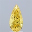 1.6 Ct. Fancy Vivid Yellow Pear Lab Grown Diamond