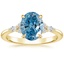 18K Yellow Gold Nadia Diamond Ring, smalltop view