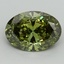 3.06 Ct. Fancy Vivid Green Oval Lab Grown Diamond