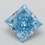 5.00 Ct. Fancy Vivid Blue Princess Lab Grown Diamond