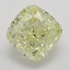 4.09 Ct. Fancy Light Yellow Cushion Diamond