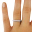 The Mallory Ring, smalltop view on a hand