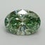 1.58 Ct. Fancy Vivid Pacific Green Oval Lab Grown Diamond