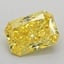 0.52 Ct. Fancy Vivid Yellow Radiant Lab Grown Diamond