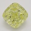 2.26 Ct. Fancy Intense Yellow Cushion Diamond
