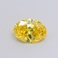 1.01 Ct. Fancy Vivid  Yellow Oval Lab Grown Diamond