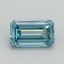 1.00 Ct. Fancy Intense Greenish Blue Emerald Lab Grown Diamond