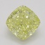 1.55 Ct. Fancy Intense Yellow Cushion Diamond