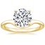 18K Yellow Gold Lévita Solitaire Ring, smalltop view