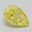 4.02 Ct. Fancy Vivid Yellow Pear Lab Grown Diamond