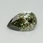 3.03 Ct. Fancy Vivid Green Pear Lab Grown Diamond