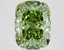 5.25 Ct. Fancy Vivid  Green Cushion Lab Grown Diamond
