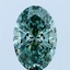 1.34 Ct. Fancy Vivid Green Oval Lab Grown Diamond