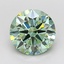 1.88 Ct. Fancy Vivid Green Round Lab Grown Diamond