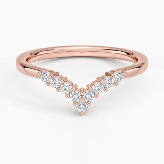 Melody Contoured Diamond Ring (1/6 ct. tw.) in 14K Rose Gold