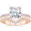 14K Rose Gold Luxe Elodie Diamond Ring (1/4 ct. tw.) with Luxe Lunette Diamond Ring (1/3 ct. tw.)