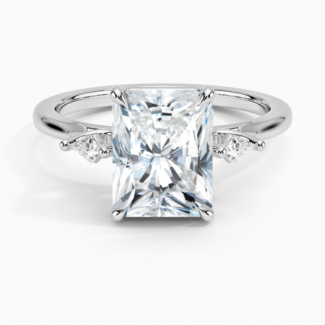 18K White Gold Petite Cometa Perfect Fit Three Stone Diamond Ring