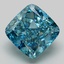 5.60 Ct. Fancy Vivid Blue Cushion Lab Grown Diamond