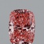 1.01 Ct. Fancy Vivid Pink Cushion Lab Grown Diamond