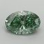 1.60 Ct. Fancy Vivid Green Oval Lab Grown Diamond