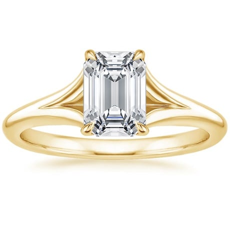 18K Yellow Gold Reverie Ring with Flair Diamond Ring (1/6 ct. tw.)