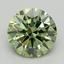 1.05 Ct. Fancy Vivid  Green Round Lab Grown Diamond