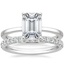 18K White Gold Petite Quattro Ring with Amelie Diamond Ring (1/3 ct. tw.)