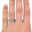 The Jina Ring, smallzoomed in top view on a hand