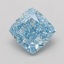 1.08 Ct. Fancy Vivid Blue Cushion Lab Grown Diamond