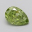 1.54 Ct. Fancy Vivid  Green Pear Lab Grown Diamond