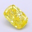 1.84 Ct. Fancy Vivid  Yellow Cushion Lab Grown Diamond