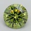 2.08 Ct. Fancy Vivid Green Round Lab Grown Diamond