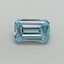 1.02 Ct. Fancy Vivid Blue Emerald Lab Grown Diamond