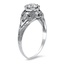The Laura Ring, smalltop view on a hand