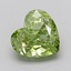 1.52 Ct. Fancy Vivid  Green Heart Lab Grown Diamond