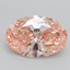 1.80 Ct. Fancy Intense Pink Oval Lab Grown Diamond