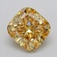 2.04 Ct. Fancy Intense  Yellow Cushion Lab Grown Diamond