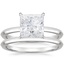 18KW Moissanite Hazel Bridal Set, smalltop view