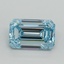 1.04 Ct. Fancy Intense Blue Emerald Lab Grown Diamond