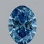 1.54 Ct. Fancy Vivid Blue Oval Lab Grown Diamond