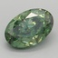 1.00 Ct. Fancy Vivid  Green Oval Lab Grown Diamond