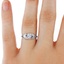 The Jessica Ring, smalltop view on a hand