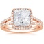 14K Rose Gold Fortuna Halo Diamond Ring (1/2 ct. tw.), smalltop view