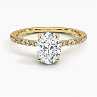 Viviana with 1ct Oval Certified Lab Diamond in 18K Yellow Gold