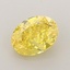 1.03 Ct. Fancy Vivid  Yellow Oval Lab Grown Diamond