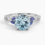 18K White Gold Luxe Willow Sapphire and Diamond Ring (1/8 ct. tw.), smalltop view
