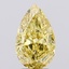 3.68 Ct. Fancy Vivid  Yellow Pear Lab Grown Diamond
