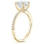 18K Yellow Gold Heritage Pavé Diamond Ring, smallside view